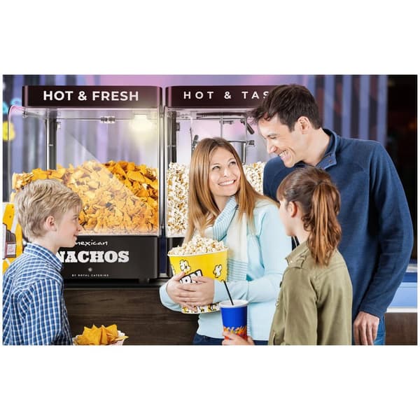 Royal Catering Professionell Nachovärmare - Modern design - 99 l - 50 - 60 °C - Svart - Royal Catering