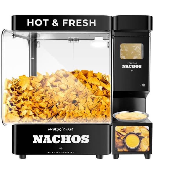 Royal Catering Professionell Nachovärmare - Modern design - 99 l - 50 - 60 °C - Svart - Royal Catering