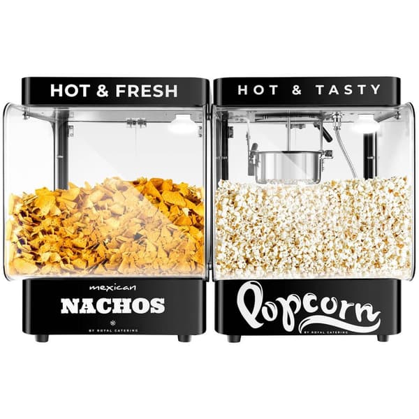 Royal Catering Professionell Nachovärmare - Modern design - 99 l - 50 - 60 °C - Svart - Royal Catering