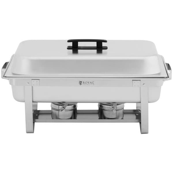 Royal Catering Chafing dish - GN 1/2 - 2 x GN 1/4 - 9 L - 2 Bränslepanna - 295x235x60 / 240x135x65 mm - Royal Catering