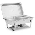 Miniatyrbild 1 av 6: Royal Catering Chafing dish - GN 1/2 - 2 x GN 1/4 - 9 L - 2 Bränslepanna - 295x235x60 / 240x135x65 mm - Royal Catering