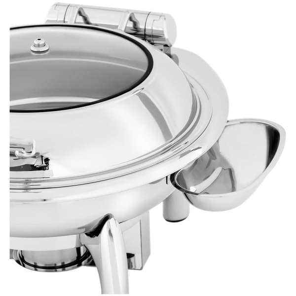Royal Catering Chafing dish - Rund med visningsfönster - Royal Catering - 5,5 L - 1 bränslecell
