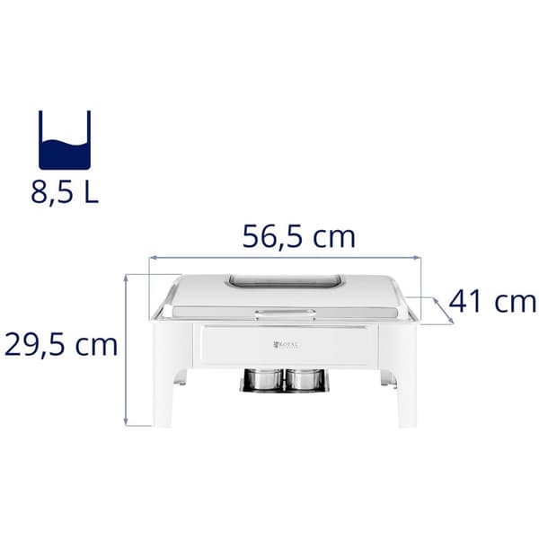 Royal Catering Chafing dish - GN 1/1 - Royal Catering - 8,5 L - 2 bränsleceller - Visningsfönster
