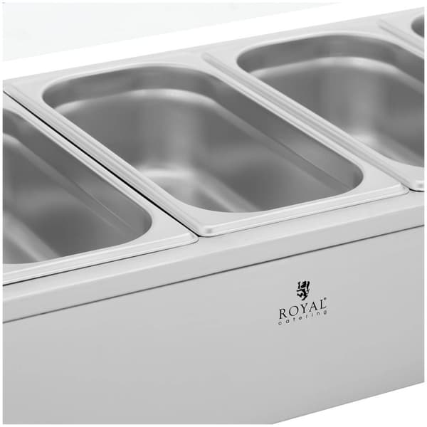 Royal Catering Bain marie - 6 GN 1/3-behållare - Royal Catering