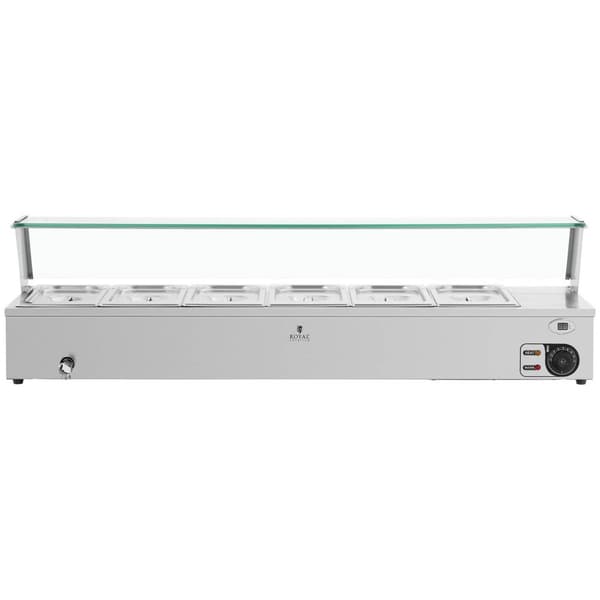 Royal Catering Bain marie - 6 GN 1/3-behållare - Royal Catering