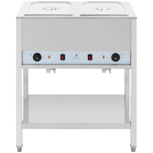 Royal Catering Bain Marie - 1265 W - 2 x GN 1/1 - med bas - Royal Catering