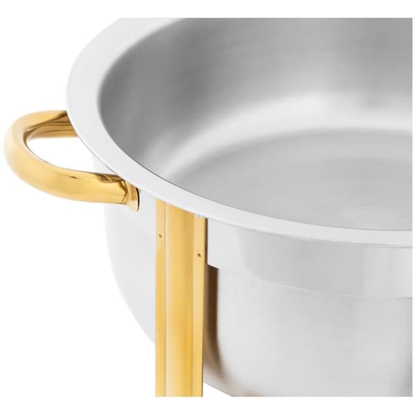 Royal Catering Chafing dish - rund - guldaccenter - 4,5 L - 1 bränslecell - Royal Catering