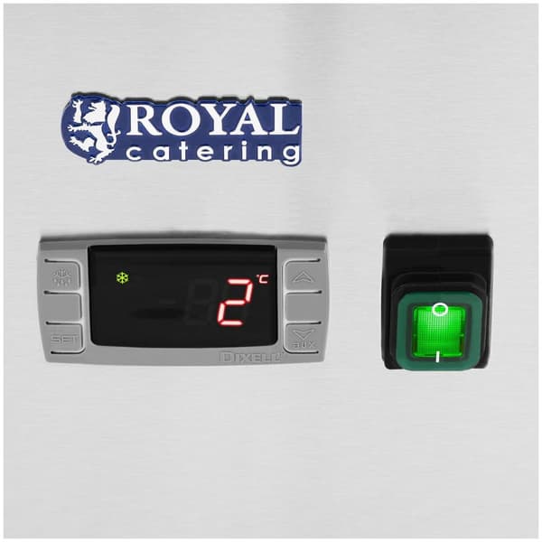 Kylbänk - 230 L - 2 x GN 1/2 + fack - 90 x 70 cm - Royal Catering