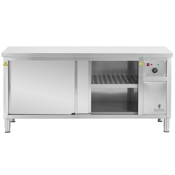 Royal Catering - Värmeskåp för mat - 180 x 70 x 85 cm - 30 till 80 °C