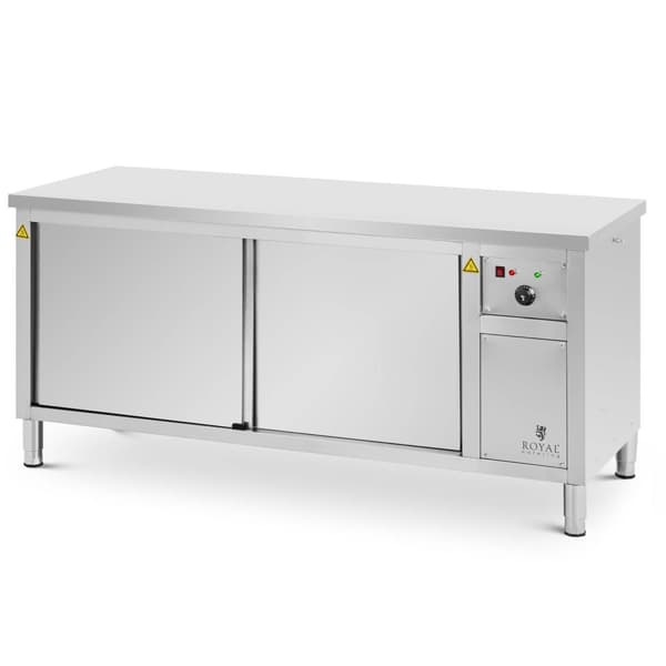 Royal Catering - Värmeskåp för mat - 180 x 70 x 85 cm - 30 till 80 °C