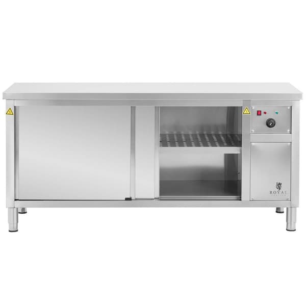 Royal Catering - Värmeskåp för mat - 180 x 60 x 85 cm - 30 till 80 °C