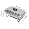 Pikkukuva 2 / 2: Chafing Dish Buffet -setti, 7L kapasiteetti, moderni minimalistinen muotoilu,Hopea