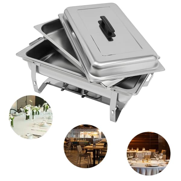 Chafing Dish, 1,54 gallonan kapasiteetti, ruostumaton teräsrakenteinen, helppo puhdistaa