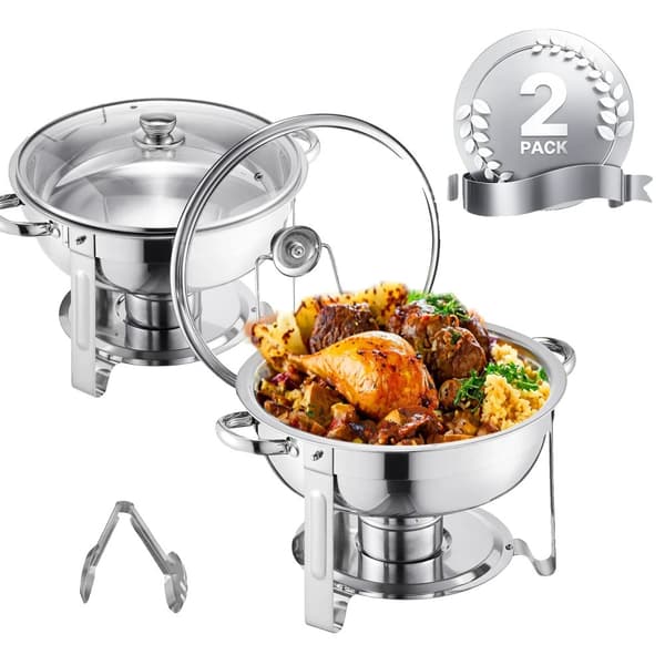 Chafing Dish Bufféset, 2-pack, Lätt att Rengöra,4 paket