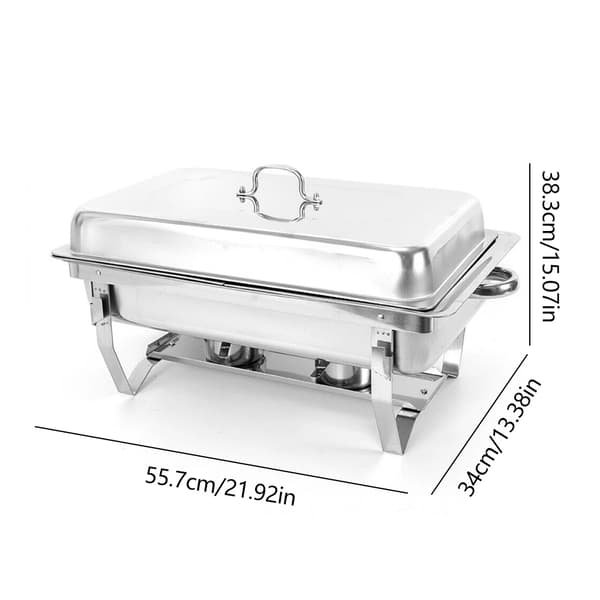 Rostfritt Stål Värmeskål, Stor Kapacitet 7,5L, Platsbesparande Fällbar Design,Silver