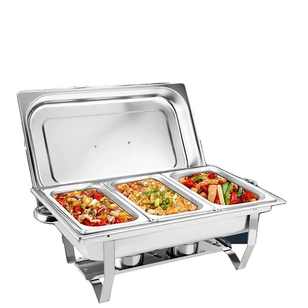 Rostfritt Stål Värmeskål, Elegant Design, Droppfri Vattenpanna,Silver