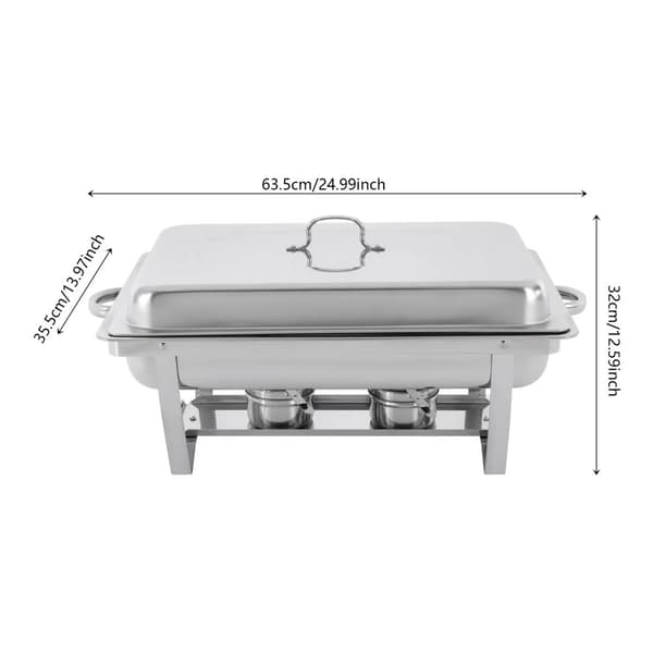 3-komponents värmeskål, rostfritt stål, fristående, modern minimalistisk,Silver
