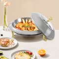 Miniatyrbild 3 av 4: Chafing Dish Bufféset, 3L Kapacitet, Rostfritt Stål Design, Säker Anti-Bränn Handtag