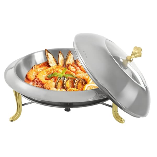Chafing Dish Bufféset, 3L Kapacitet, Rostfritt Stål Design, Säker Anti-Bränn Handtag