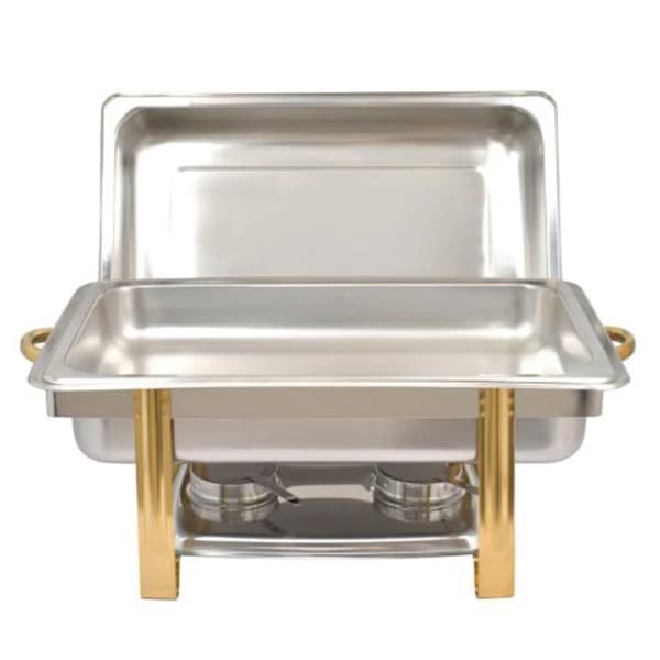 Chafing Dish, 9,5 Qt kapacitet, rustfrit stål design,Sølv