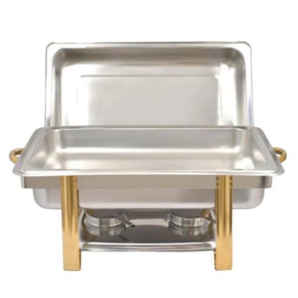 Chafing Dish, 9,5 Qt kapacitet, rustfrit stål design,Sølv