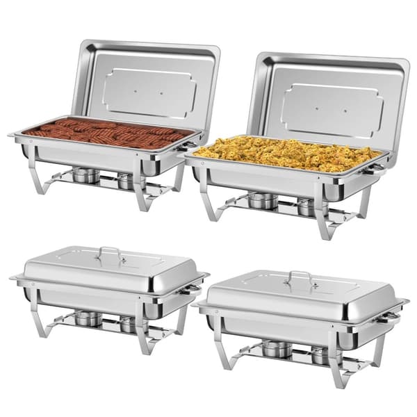 Matvärmare Chafing Dish, Rostfritt Stål Konstruktion, Termisk Isolering,4st