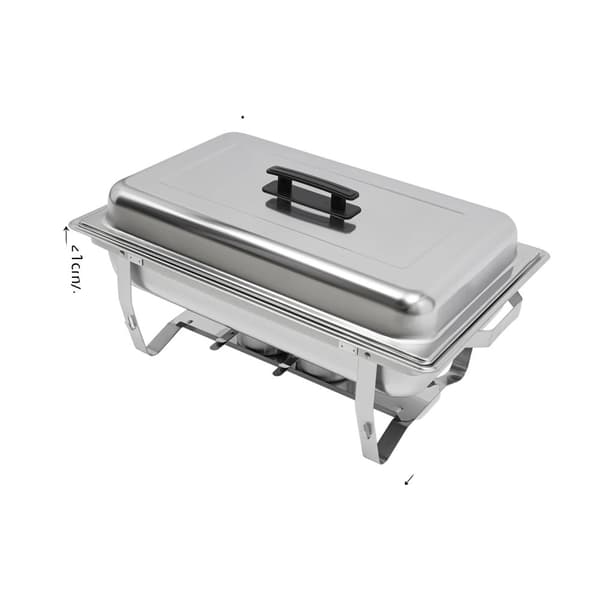 Chafing Dish Buffet -setti, 7L kapasiteetti, moderni minimalistinen muotoilu,Hopea