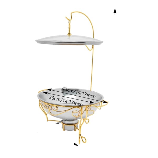 Chafing Dish, 6L kapacitet, rostfritt stål konstruktion,Gul