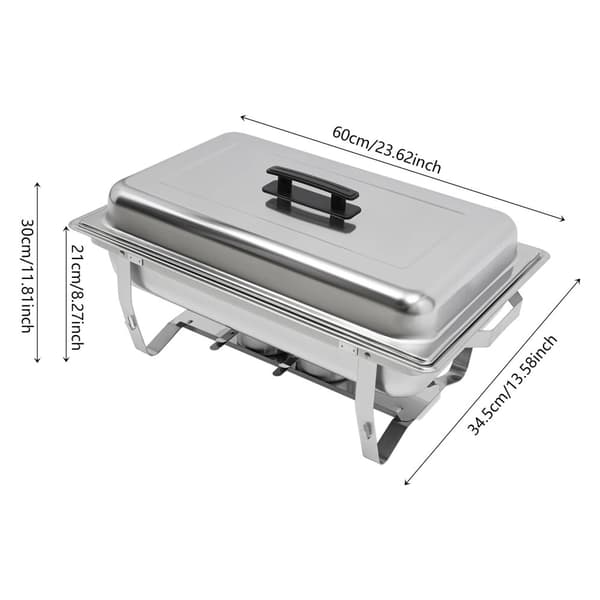 Chafing Dish Bufféset, 5L Kapacitet, Elegant Modern Design,Silver