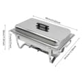 Miniatyrbild 2 av 2: Chafing Dish Bufféset, 5L Kapacitet, Elegant Modern Design,Silver