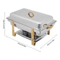 Miniatyrbild 2 av 2: Chafing Dish, 9L kapacitet, stilren och hållbar design, spegelblanka yta,Silver