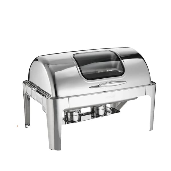 Chafing Dish Set, rulltäckande design, rostfritt stål, 9QT