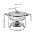 Miniatyrbillede 3 af 4: Chafing Dish, Rustfrit Stål, Aftagelige Bakker