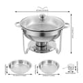 Pikkukuva 2 / 2: Chafing Dish -setti, ympäristöystävällinen materiaali, pyöreä muoto, suuri kapasiteetti,Hopea