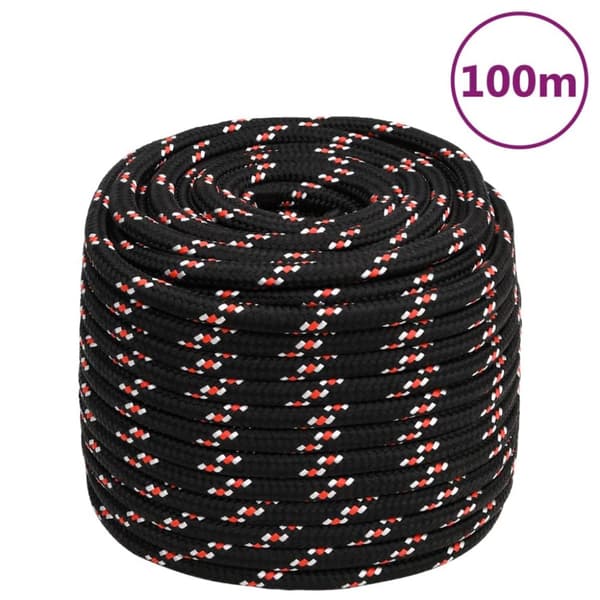 tovværk til båd 18 mm 100 m polypropylen sort