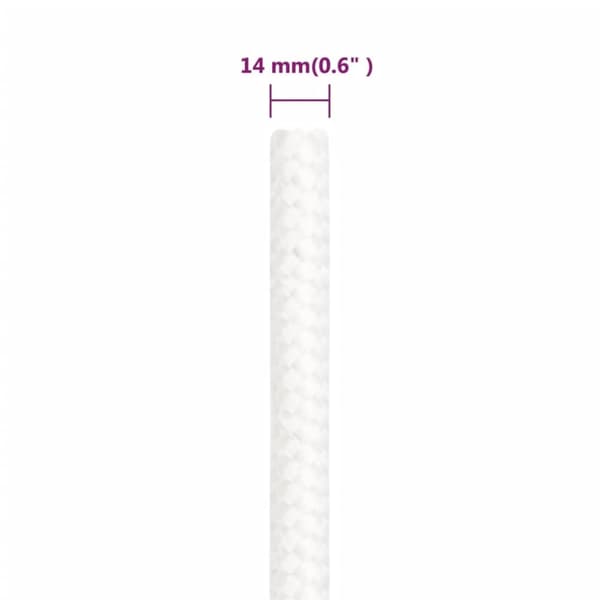 tovværk til båd 14 mm 250 m polypropylen hvid