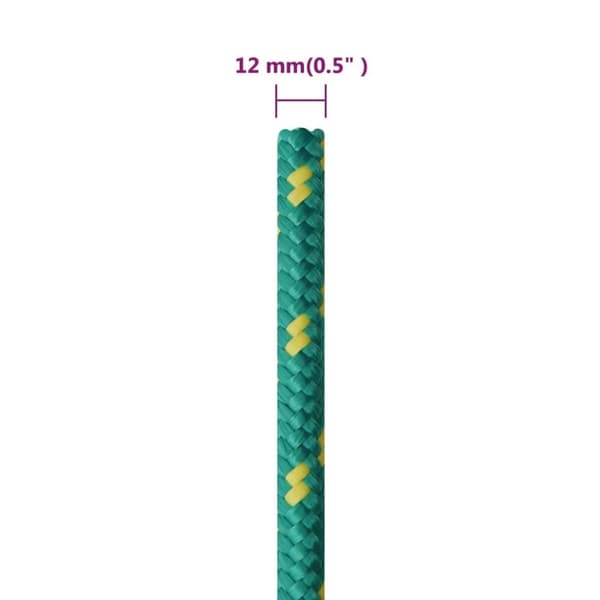 tovværk til båd 12 mm 250 m polypropylen grøn