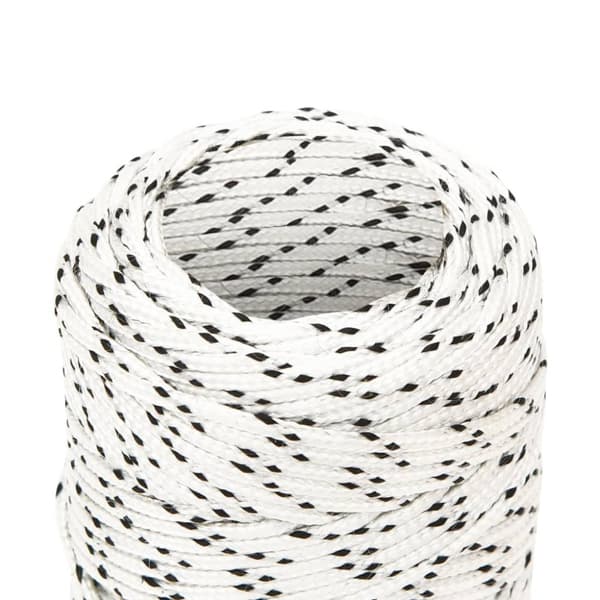 Båtlina flätad vit 2 mm x 25 m polyester
