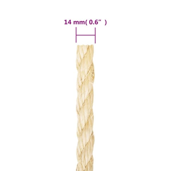 Köysi 100% Sisal 14 mm 25 m