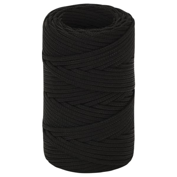 Työköysi musta 2 mm 25 m polyesteri