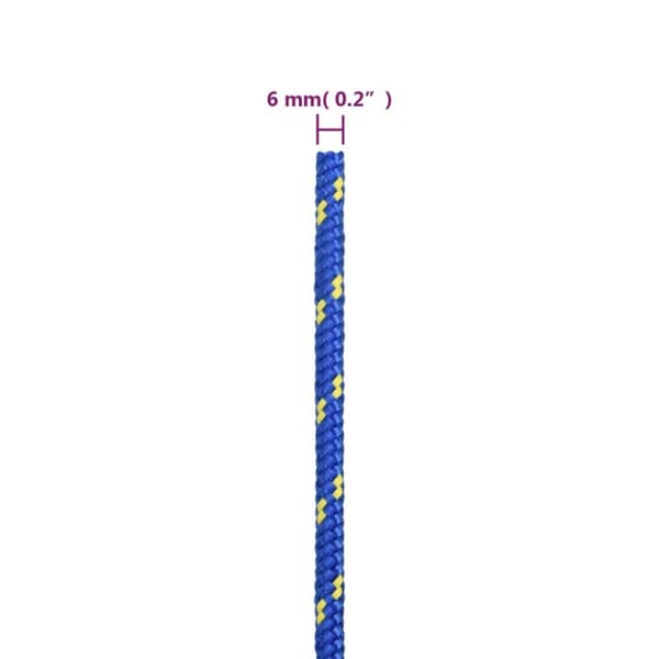 Båtlina blå 6 mm 50 m polypropen