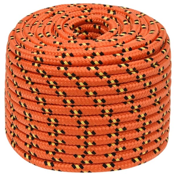 tovværk til båd 12 mm 25 m polypropylen orange