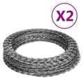 Miniatyrbillede 1 af 7: vidaXL pigtråde 2 stk. 60 m spiralformet galvaniseret stål -  Kæder, wire & reb