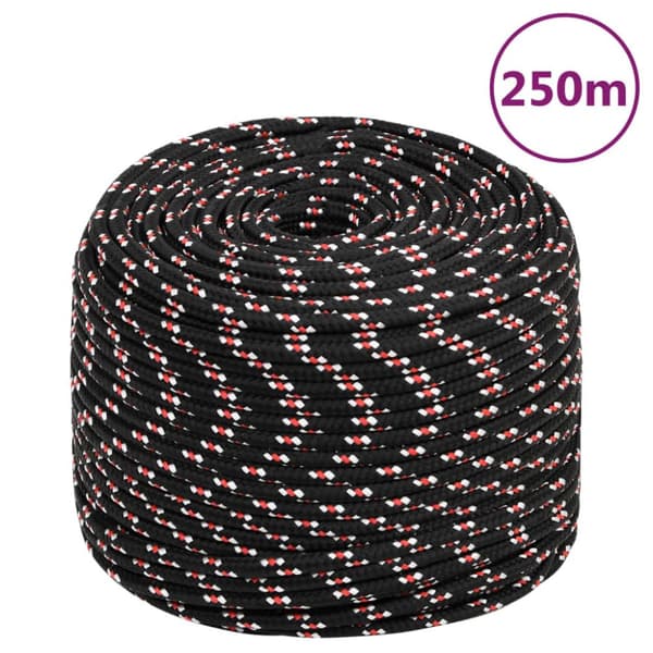 tovværk til båd 6 mm 250 m polypropylen sort