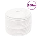 Miniatyrbillede 1 af 6: tovværk til båd 12 mm 100 m polypropylen hvid