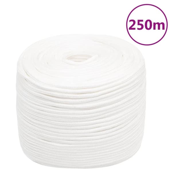 tovværk til båd 6 mm 250 m polypropylen hvid