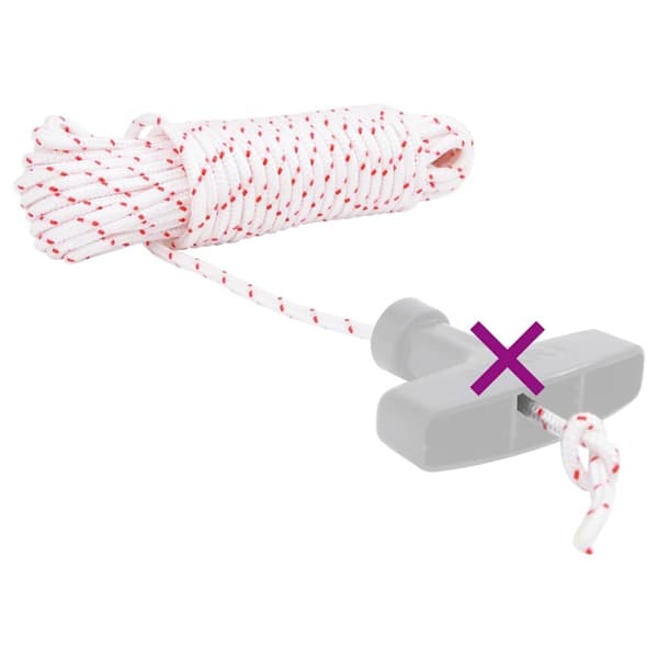 Starter Rope Valkoinen ja Punainen Ø4 mm 10 m Nylon