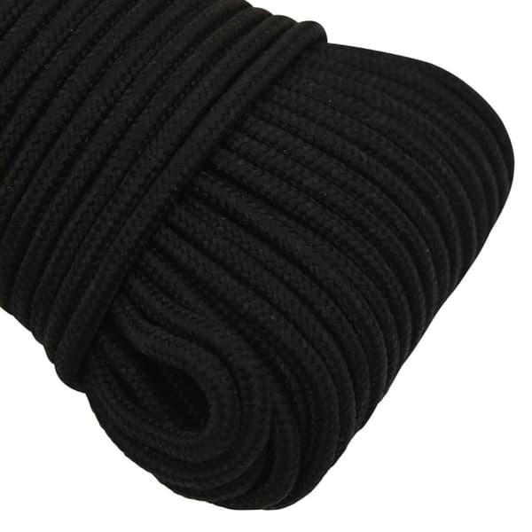 arbejdsreb 3 mm 100 m polyester sort