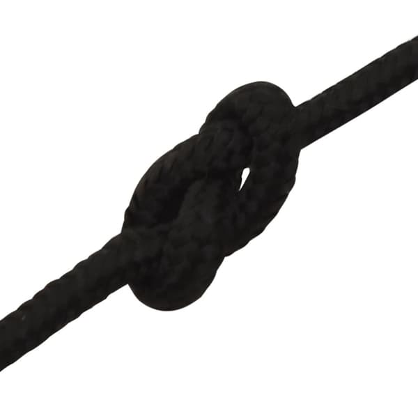arbejdsreb 3 mm 100 m polyester sort