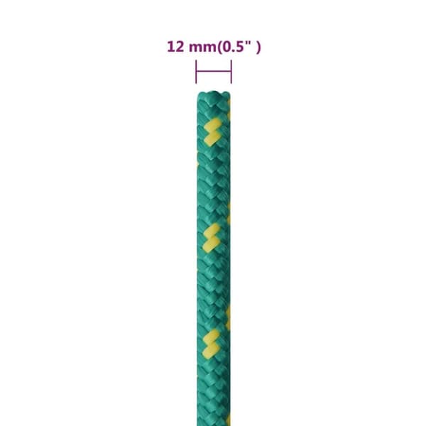tovværk til båd 12 mm 100 m polypropylen grøn